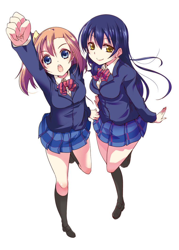 sonoda umi and kosaka honoka (love live! and 1 more) drawn by sawano_akira