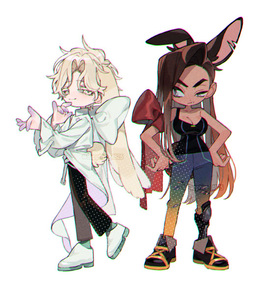 luka and hyuna (alien stage) drawn by sapphire_(nine)