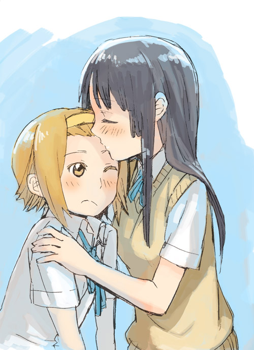 akiyama mio and tainaka ritsu (k-on!) drawn by fukutarou_(enji127)
