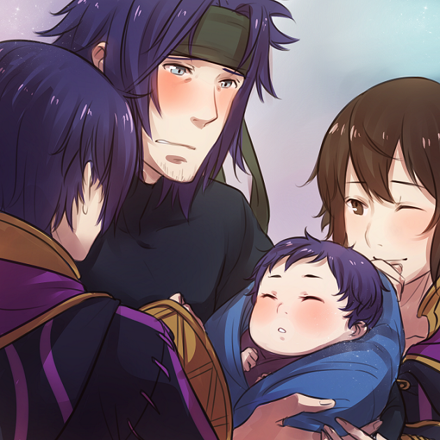 female robin, male morgan, and priam (fire emblem and 1 more) drawn by tusia