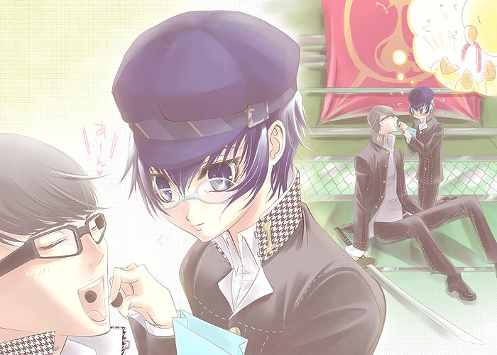 narukami yu and shirogane naoto (persona and 1 more) drawn by sakurasawa_yukino