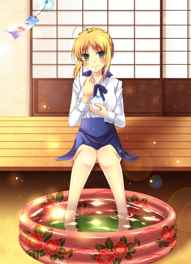 artoria pendragon and saber (fate and 1 more) drawn by kirise
