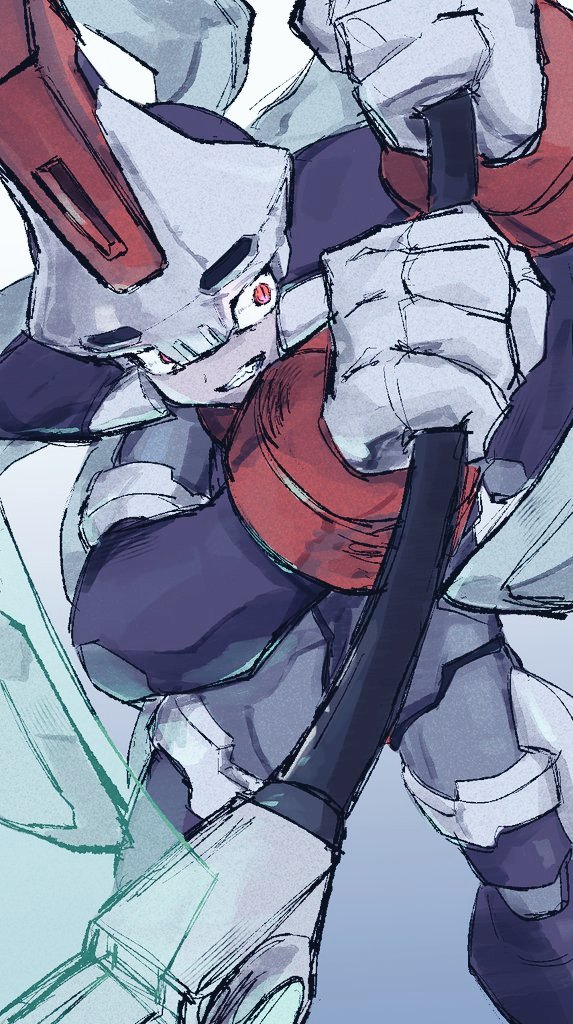 model w and prometheus (mega man and 1 more) drawn by lemon_inu