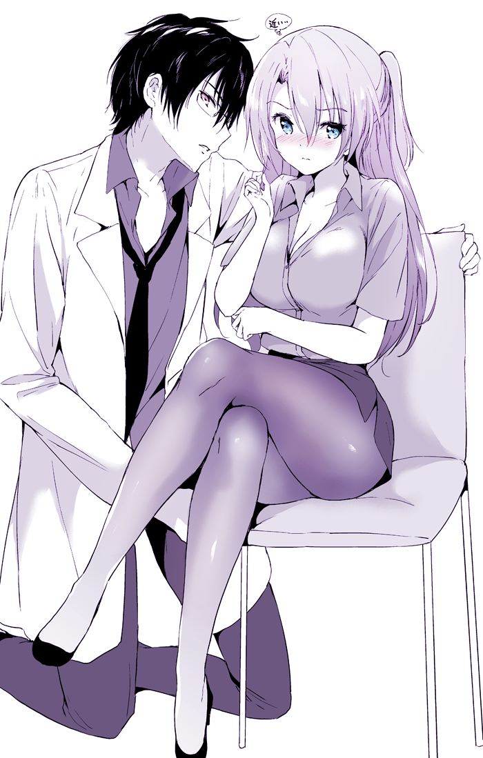 himuro ayame and yukimura shinya (rikei ga koi ni ochita no de shoumeishitemita) drawn by akina_tsukako