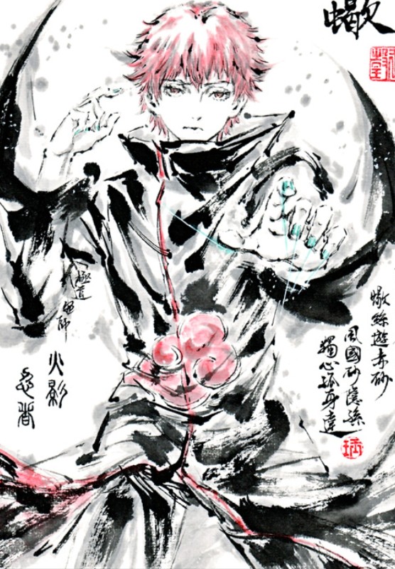 sasori (naruto and 1 more) drawn by jidao_huashi