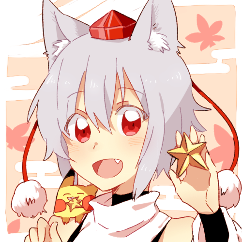 inubashiri momiji and pikachu (touhou and 1 more) drawn by 6_(yuchae)