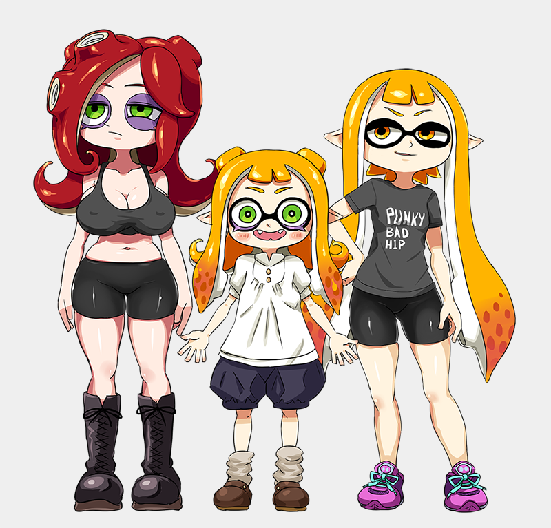 inkling player character, inkling girl, and takozonesu (splatoon and 1 more) drawn by yuta_agc