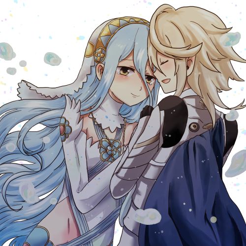 azura and male corrin (fire emblem and 1 more) drawn by gumo_(touka1524)