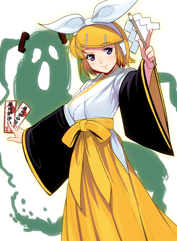 hatsune miku and kagamine rin (vocaloid) drawn by kouno_(masao)