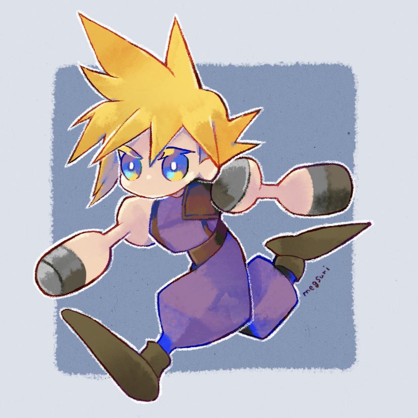 cloud strife (final fantasy and 1 more) drawn by megsuri