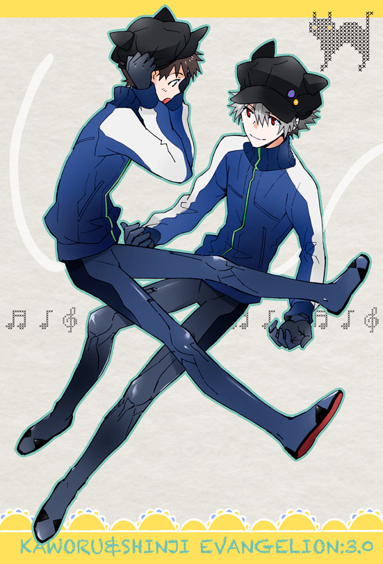 ikari shinji and nagisa kaworu (neon genesis evangelion and 2 more) drawn by y_drop