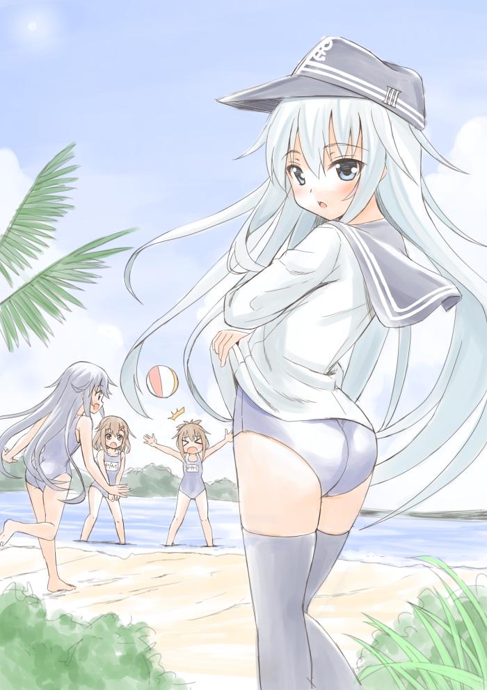 hibiki, inazuma, ikazuchi, and akatsuki (kantai collection) drawn by fujishima_shinnosuke
