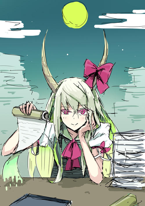 kamishirasawa keine and ex-keine (touhou) drawn by kusugi_tai