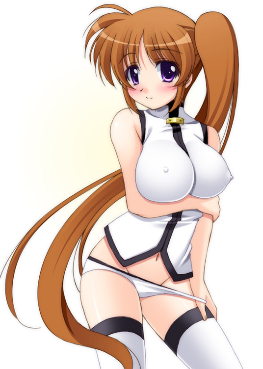 takamachi nanoha (lyrical nanoha and 3 more) drawn by narutaki_shin
