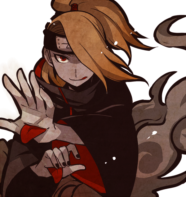 deidara (naruto and 1 more) drawn by yosakuh