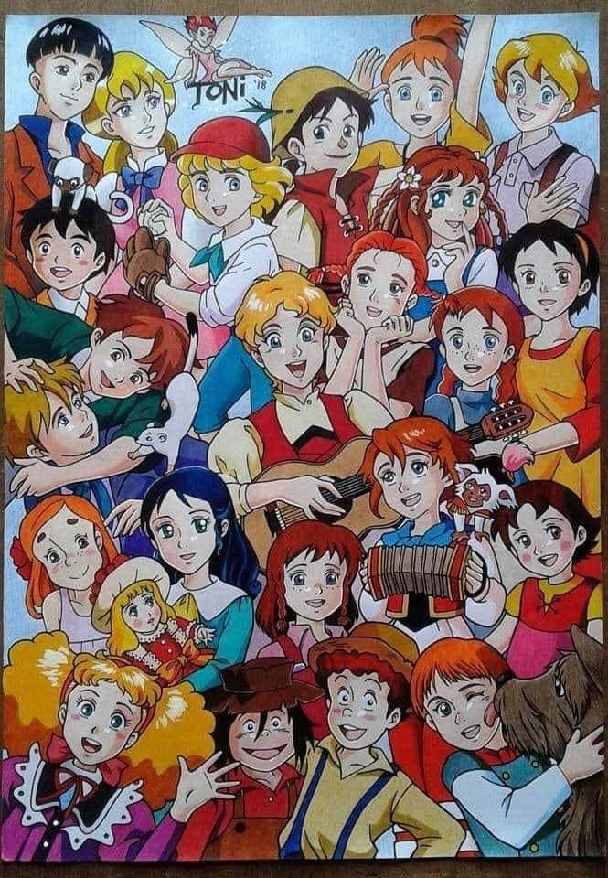 anne shirley, wendy darling, heidi, tinker bell, nello, and 19 more (world masterpiece theater and 22 more)