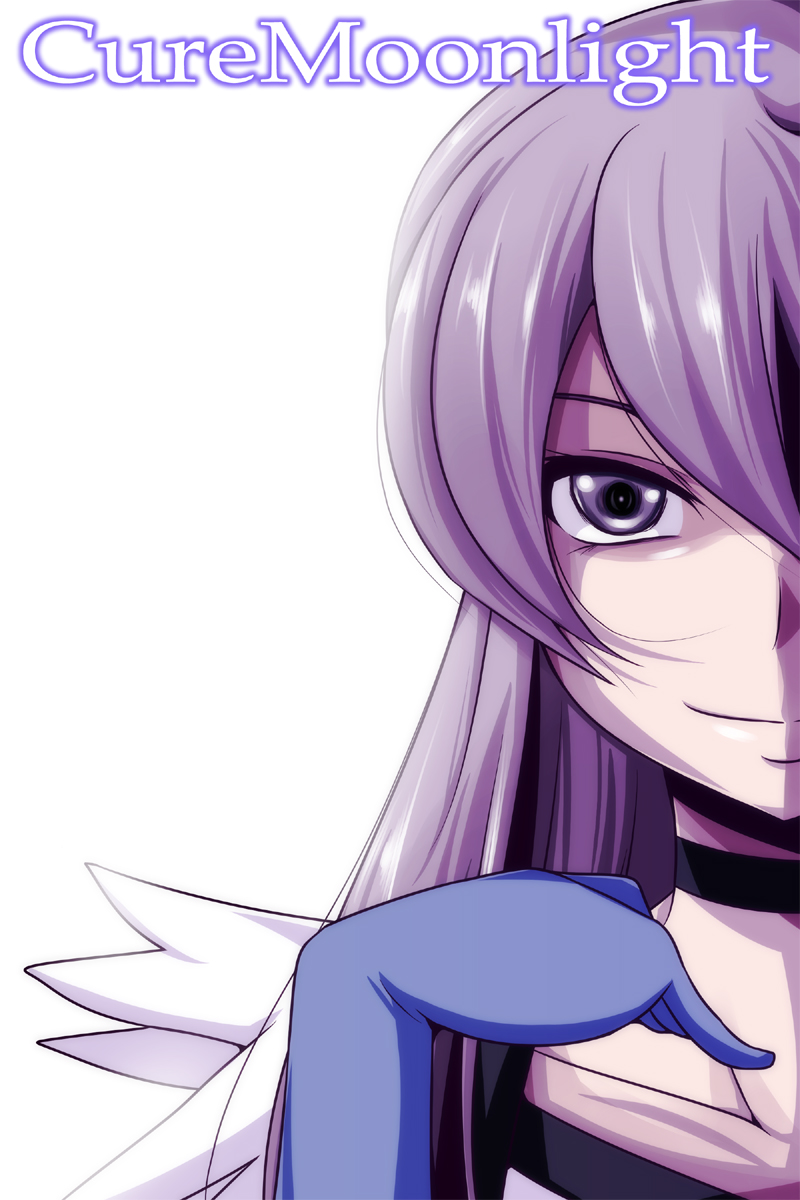 tsukikage yuri and cure moonlight (precure and 1 more) drawn by nishi_koutarou