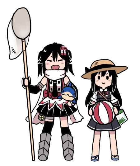 asashio, sendai, sendai kai ni, and asashio kai ni (kantai collection) drawn by terrajin