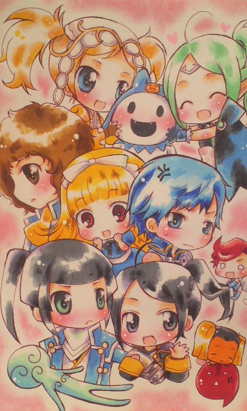 female robin, chrom, nowi, jack frost, lissa, and 6 more (fire emblem and 3 more) drawn by harukko_033