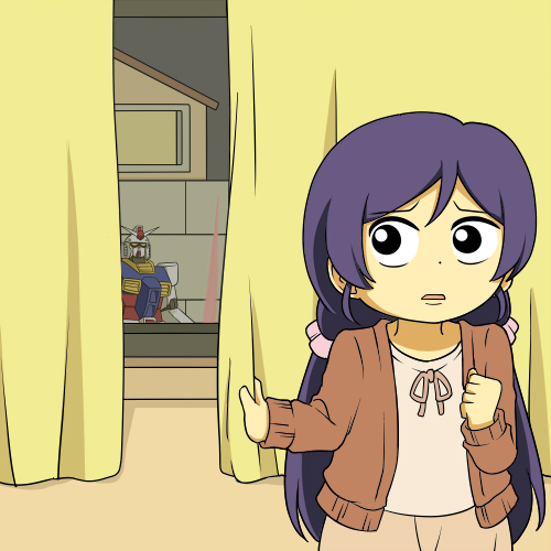 tojo nozomi and rx-78-2 gundam (love live! and 3 more) drawn by shiitake_nabe_tsukami