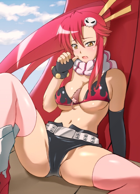 yoko littner and boota (tengen toppa gurren lagann) drawn by metadora