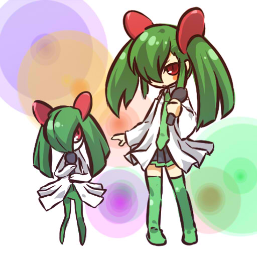 hatsune miku and kirlia (pokemon and 1 more) drawn by hitec