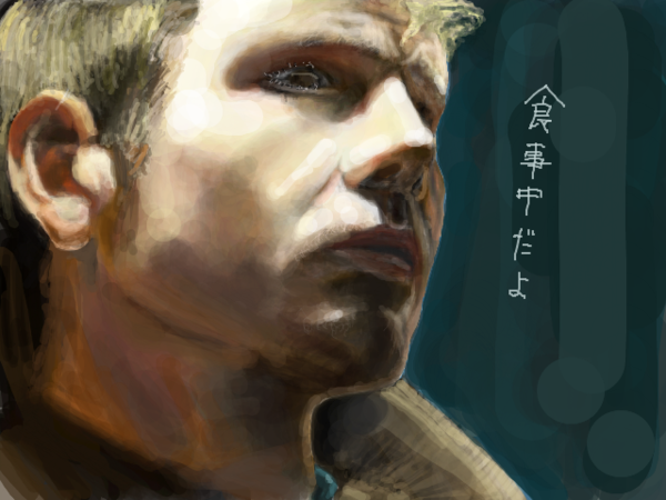 rick deckard and harrison ford (blade runner) drawn by codalx