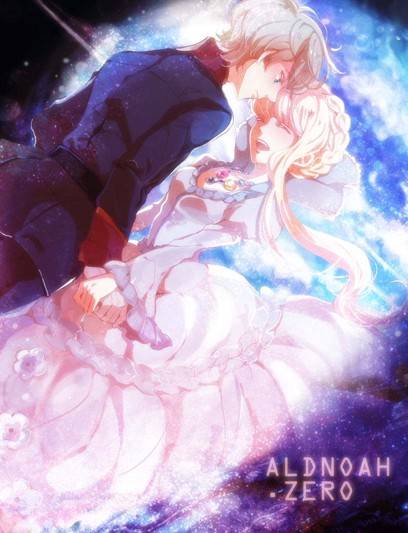 slaine troyard and asseylum vers allusia (aldnoah.zero) drawn by hara_hikaru