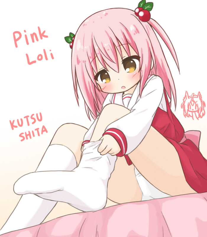 blonde dog girl and pink loli (original) drawn by ri-net
