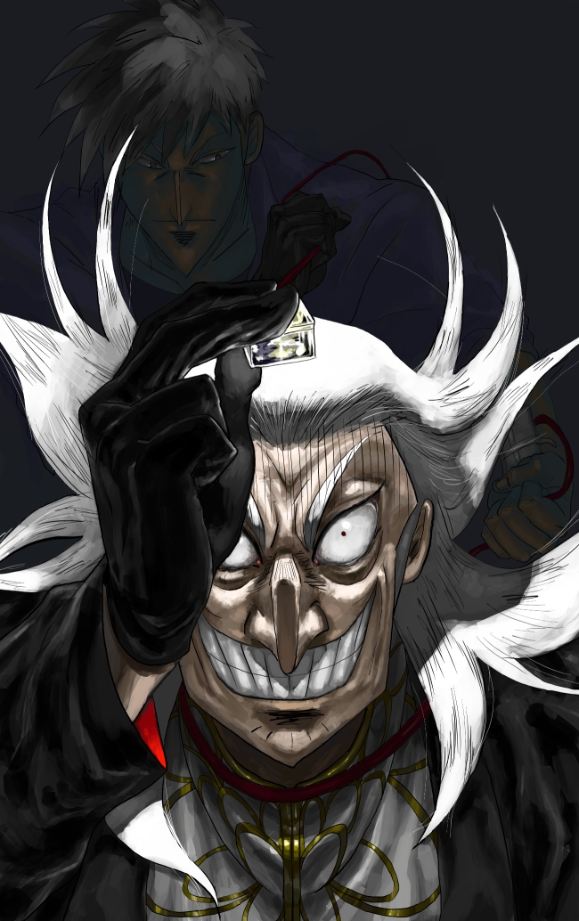 akagi shigeru and washizu iwao (fukumoto mahjong and 1 more) drawn by oyatsu_(hana)