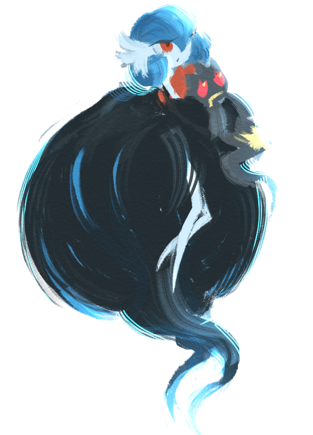 gardevoir, mega gardevoir, and banette (pokemon) drawn by viscuvania