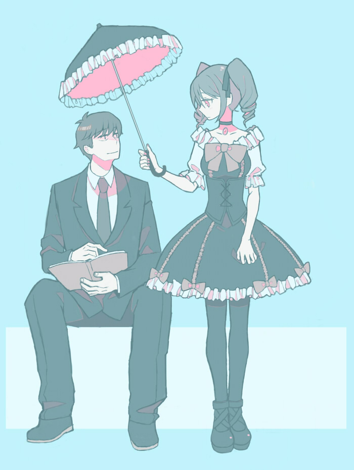 producer and kanzaki ranko (idolmaster and 1 more) drawn by kwsr