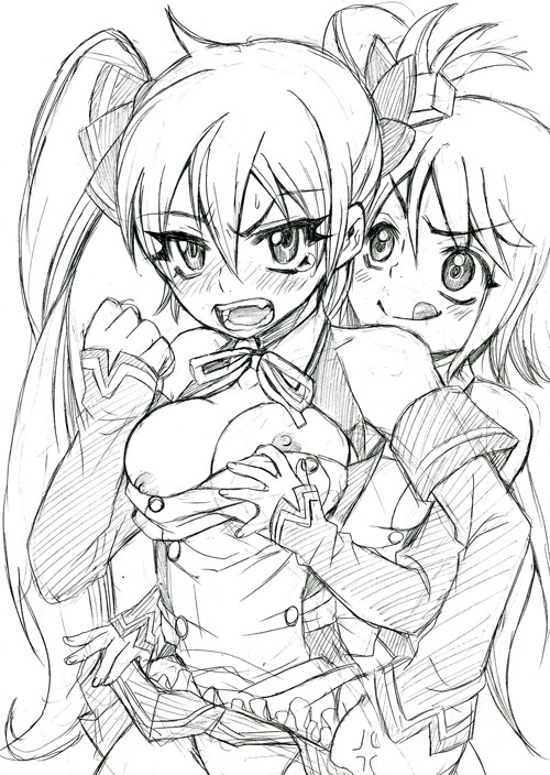 mian and setsu (dream c club) drawn by frog8413