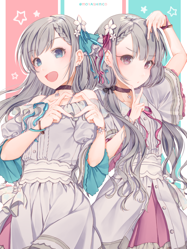 hisakawa hayate and hisakawa nagi (idolmaster and 2 more) drawn by monicanc