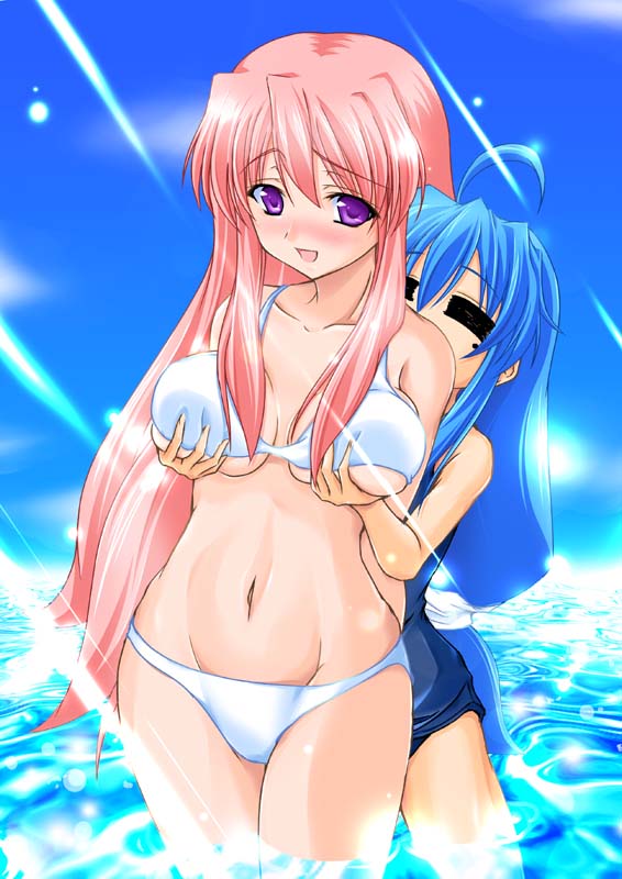 izumi konata and takara miyuki (lucky star) drawn by maho_(yakimorokoshi)