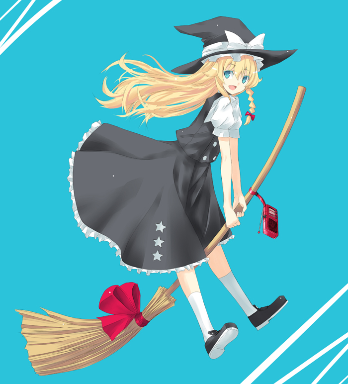 kirisame marisa and kiki (touhou and 1 more) drawn by nabeshima_tetsuhiro