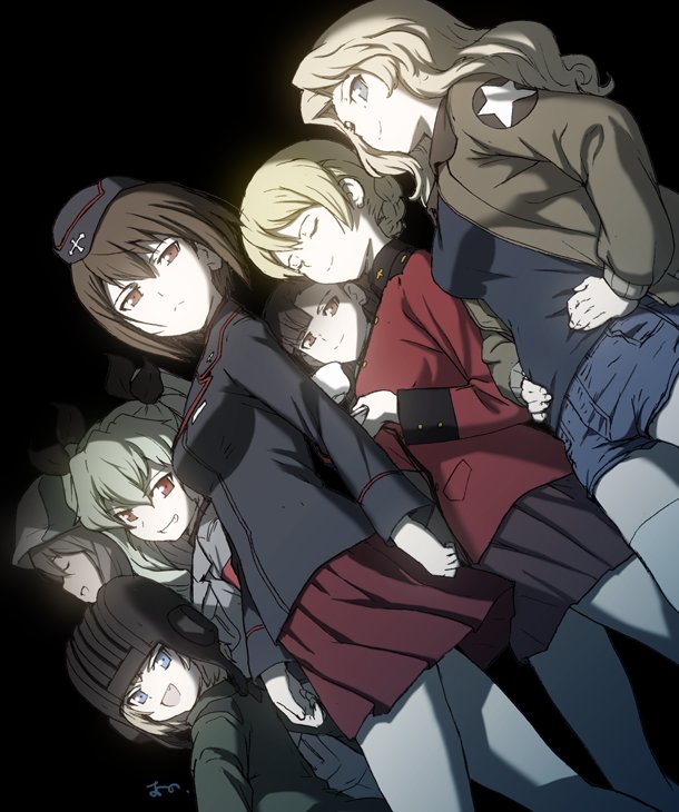 darjeeling, nishizumi maho, anchovy, kay, katyusha, and 2 more (girls und panzer) drawn by oono_tsutomu