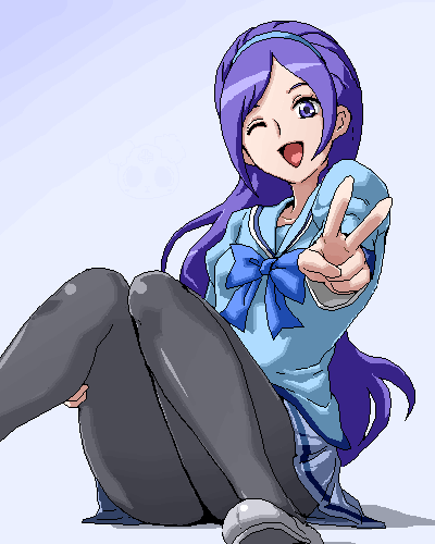 aono miki and chiffon (precure and 1 more) drawn by isu