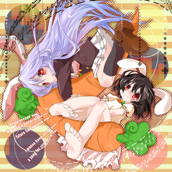 reisen udongein inaba and inaba tewi (touhou) drawn by hekicha