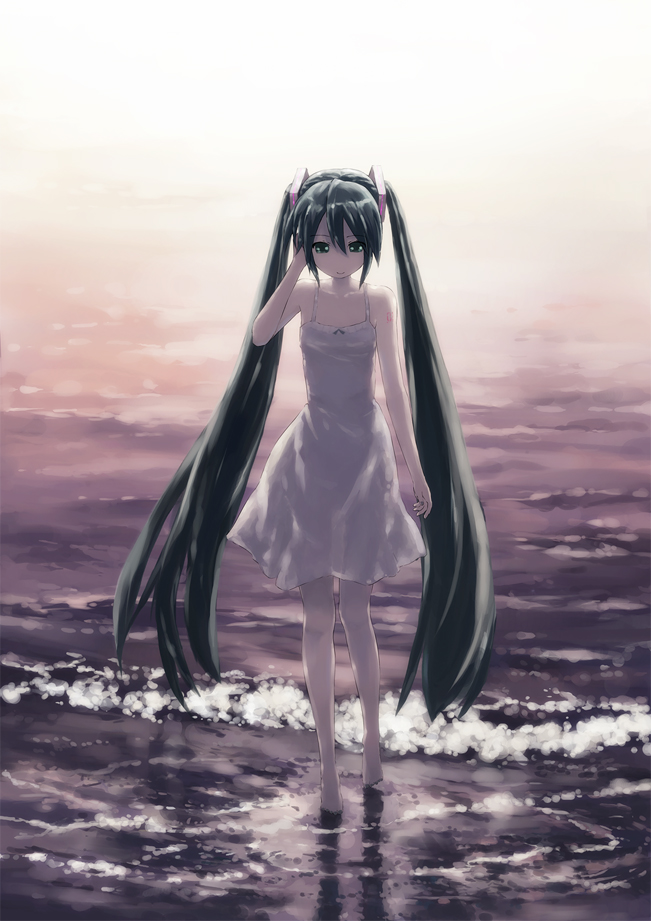 hatsune miku (vocaloid) drawn by isou_nagi