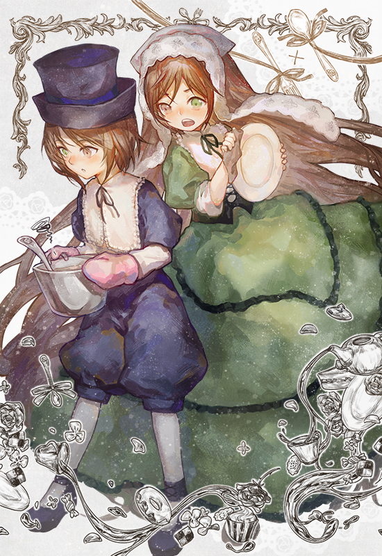 suiseiseki and souseiseki (rozen maiden) drawn by 18_(backstreetno18)