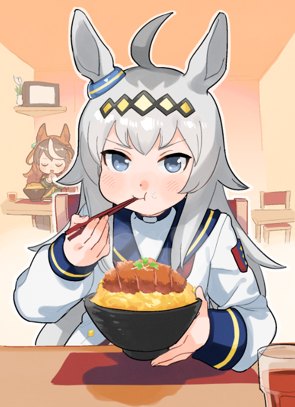 symboli rudolf and oguri cap (umamusume) drawn by hakinikui_kutsu_no_mise