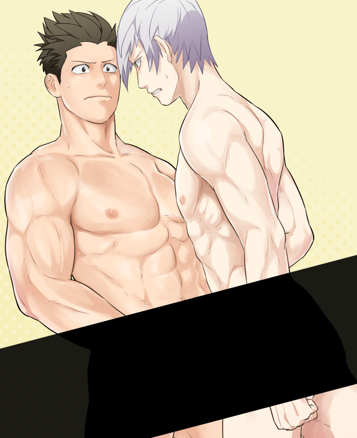 ishida mitsunari and tokugawa ieyasu (sengoku basara) drawn by jigoku_meguri