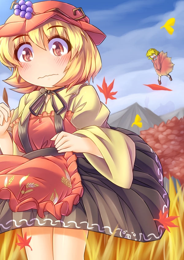 aki minoriko and aki shizuha (touhou) drawn by fun_bo