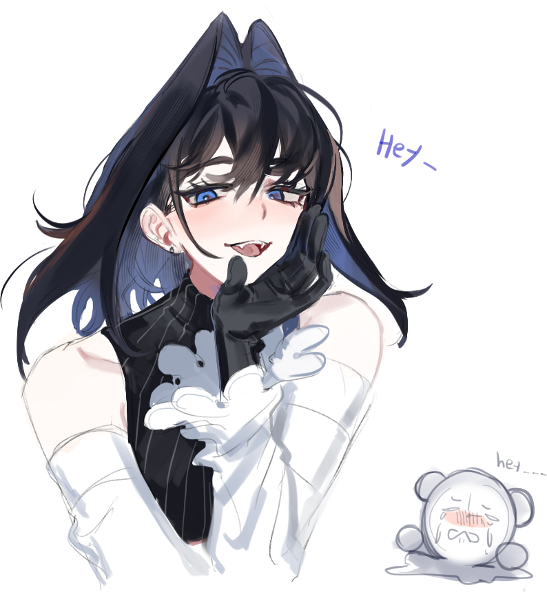 ouro kronii (hololive and 1 more) drawn by eus_ing