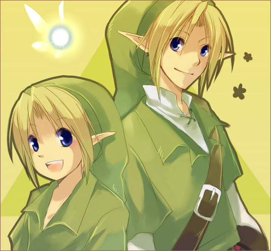 link, young link, and navi (the legend of zelda and 1 more) drawn by edacchi