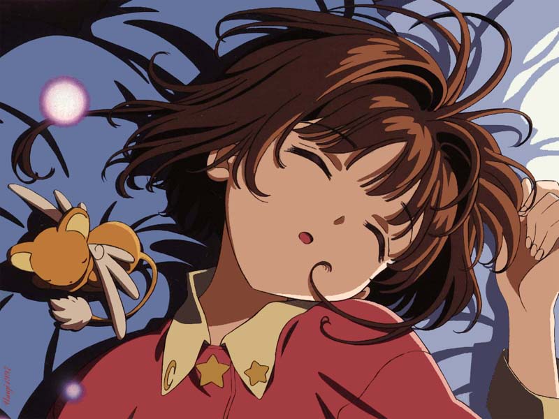 kinomoto sakura and kero (cardcaptor sakura) drawn by suzuki_norimitsu