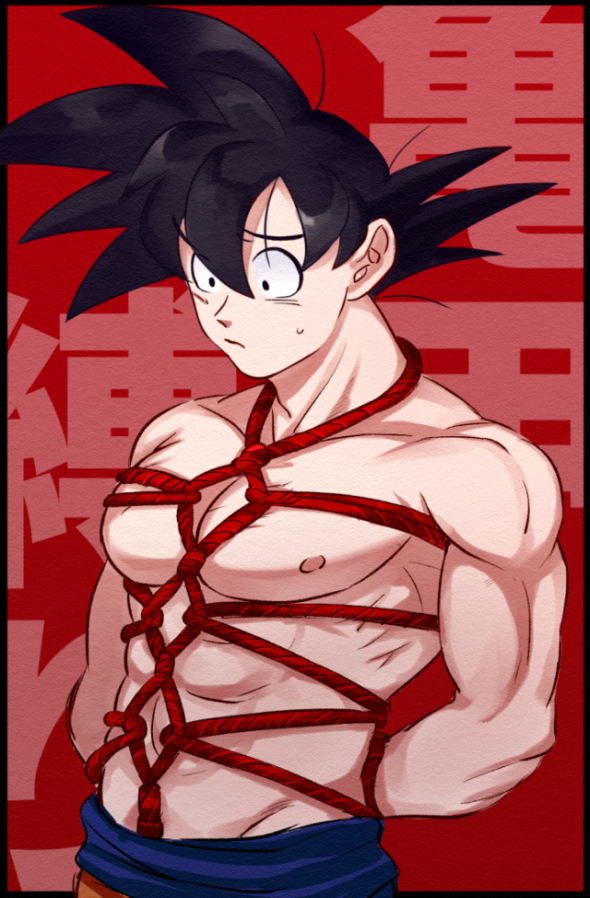 son goku (dragon ball and 1 more) drawn by mamefuku_(mamedehuku)