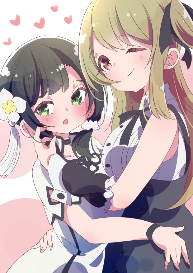 kuo shenlin and wang yujia (assault lily) drawn by honkawa_works