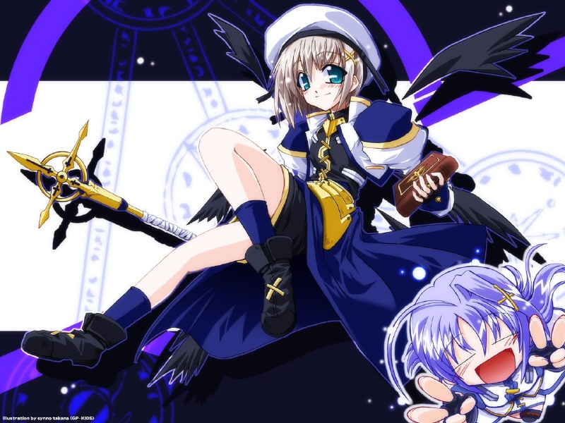 yagami hayate, reinforce zwei, schwertkreuz, and tome of the night sky (lyrical nanoha and 1 more)